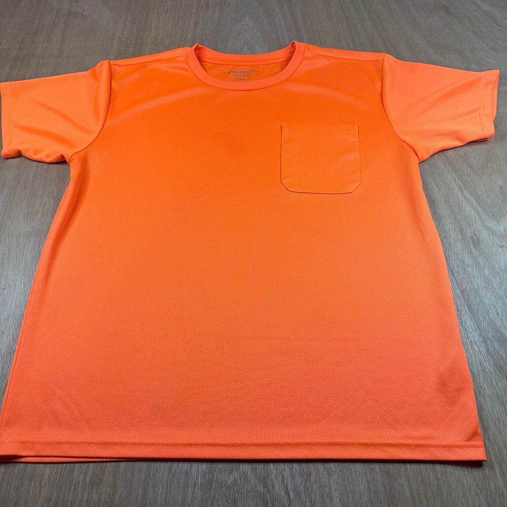 Bass Creek Outfitters T Shirt Mens Large Orange Pocket Tee